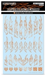 HiQ PARTS A... FIRE TRIBAL DECAL OUTLINE METALLIC ORANGE