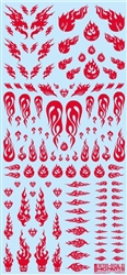 HiQ PARTS ... DECAL TATTOO DECAL 03 'FIRE' RED (1PC)