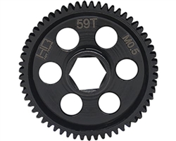 HOT RACING ... CNC STEEL MAIN GEAR 0.5MODULE 59 TOOTH GROM