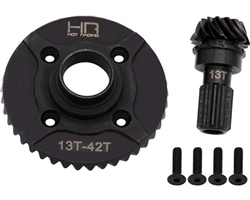 HOT RACING TR... X MAXX 42T/13T STEEL HELICAL DIFF RING/PINION REAR