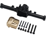HOT RACING 1... REAR ALUMINUM AXLE BRASS COVER TRX4-M