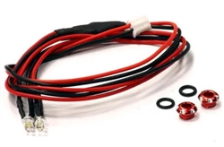 INTEGY D... WHITE LED LIGHTS 3mm W/RED  HOLDER (2) 7.4v
