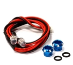 INTEGY GHTBLUE... WHITE LED LIGHTS 5mm W/LIGHT BLUE  HOLDER (2) 7.4v