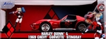 JADA ... DC COMICS 1969 CHEVY CORVETTE STINGRAY W/HARLEY QUINN 1/24