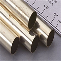 K&S METAL PRODUCTS 136... TUBING BRASS 13/32 OD 12" LG.