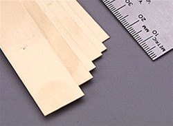 K&S METAL PRODUCTS 238... BRASS STRIPS .025X3/4 12" LG.