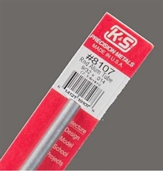 K&S METAL PRODUCTS ... ROUND BRASS TUBE 1/8"X12" .014 WALL (1)