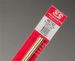 K&S METAL PRODUCTS ... ROUND BRASS TUBE 9/32", CARDED