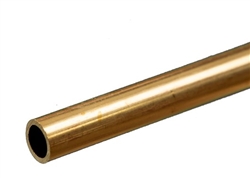 K&S METAL PRODUCTS ... ROUND BRASS TUBE 1/4"X12"  .029 WALL (1)