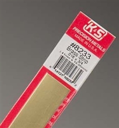 K&S METAL PRODUCTS ... BRASS STRIPS  .016"X3/4"X12" (1)