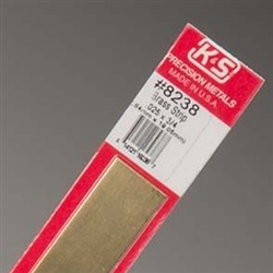 K&S METAL PRODUCTS ... BRASS STRIPS .025"X3/4"X12"  (1)