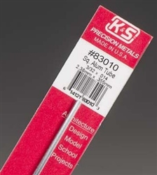 K&S METAL PRODUCTS ... SQUARE ALUMINUM TUBE 3/32"X12" .014 WALL (1)