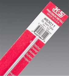 K&S METAL PRODUCTS ... SQUARE ALUMINUM TUBE 1/8"X12"  .014 WALL (1)