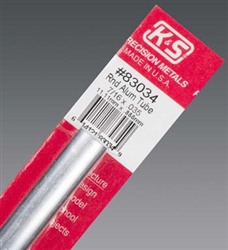 K&S METAL PRODUCTS ... RND ALUM TUBE 7/16X 12" .035