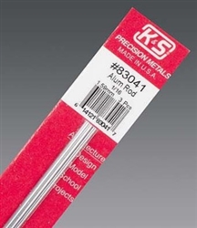 K&S METAL PRODUCTS ... SOLID ALUMINUM ROD 1/16"X12"  (3)
