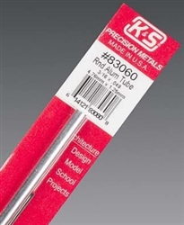 K&S METAL PRODUCTS ... ROUND ALUMINUM TUBE 3/16"X12" .049 WALL (1)