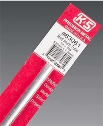 K&S METAL PRODUCTS ... ROUND ALUMINUM TUBE 1/4"X12"  .049 WALL (1)