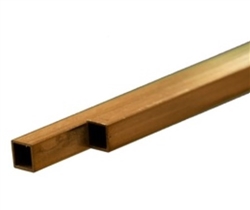 K&S METAL PRODUCTS ... SQUARE BRASS TUBE 5mm X 300mm .45 WALL (2)