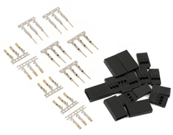 KLINIK RC ... SERVO & BATTERY CONNECTOR MALE UN-ASM 5-MALE 5-FEMALE