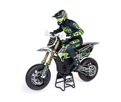 LOSI ... PROMOTO-SM 1/4 SUPER MOTO MOTORCYCLE, FXR, WHITE: RTR BASIC