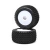 LOSI ... PIN TIRES, REAR, MOUNTED, WHITE (2): MINI-T 2.0