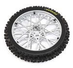LOSI ... DUNLOP MX53 FRONT TIRE MOUNTED, CHROME: PM-MX