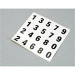 LOSI B1011... MINI-T NUMBER SHEET (0-9)