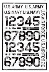 MAJOR DECALS 402YELPS... NUMBERS 3" YELLOW P/S