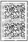 MAJOR DECALS ... NUMBERS 2" RED + ARMY\NAVY