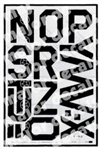 MAJOR DECALS 425NZBKWT... LETTERS 4-13/16 N-Z BLACK W/T