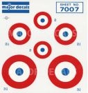 MAJOR DECALS 7007WT... FRENCH WW1 1/12 DECAL