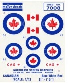 MAJOR DECALS ... CANADIAN 1/12 SCALE         PS