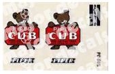 MAJOR DECALS PC005WHWT... PIPER CUB LOGO 1/5 SCALE WHITE