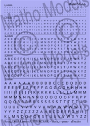 MATHO MODELS ... LETTERS (UPPERCASE) - BLACK 1-3MM