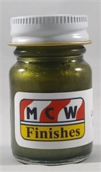 MODEL CAR WORLD PAINT ... LIME GREEN MET  15ML ENAMEL