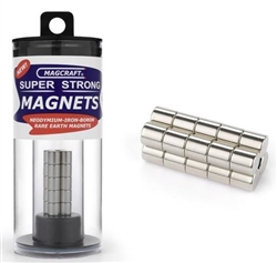 MAGCRAFT RARE EARTH MAGNETS ... 1/4"X1/4" RARE EARTH ROD MAGNETS (20)