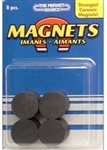 MAGNET SOURCE ... 3/4" DIA. X .1875" THICK CERAMIC DISC MAGNETS (8)