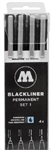 MOLOTOW PAINT ... BLACKLINER PEN 4pc SET #1 (.05,.1,.2,.4mm)