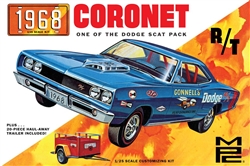 MPC ... DODGE CORONET 1963 HARDTOW W/TRAILER 1/25