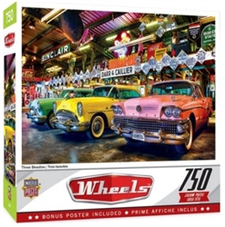MASTER PIECE PUZZLE ... WHEELS THREE BEAUTIES CLASSIC CARS  PUZZLE 750PCS