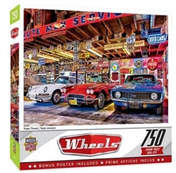 MASTER PIECE PUZZLE ... WHEELS TRIPLE THREAT CLASSIC CARS PUZZLE 750PCS