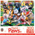 MASTER PIECE PUZZLE ... PUZZLE PLAY IT AGAIN SPORTS  DOGS & CATS 300PC
