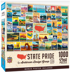 MASTER PIECE PUZZLE ... PUZZLE STATE PRIDE VINTAGE COLLAGE POSTER 1000PCS
