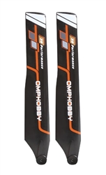 OHIO MODEL PRODUCTS O... M1 EVO HELICOPTER PARTS MAIN BLADE 125 - ORANGE