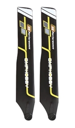 OHIO MODEL PRODUCTS Y... M1 EVO HELICOPTER PARTS MAIN BLADE 125 - YELLOW