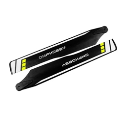 OHIO MODEL PRODUCTS ... 175MM MAIN BLADES FOR OMP M2 EXPLORE AND M2 V2 YELLOW