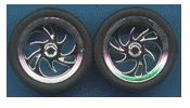 PEGASUS ... DIABLOS CHROME RIMS W/TIRES (4) 1/24-1/25
