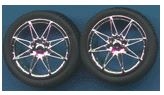 PEGASUS ... DIAMANTES CHROME RIMS W/TIRES (4) 1/24-1/25