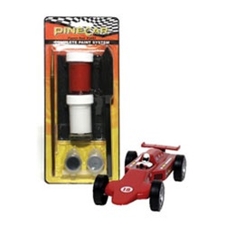 PINE CAR ... FLAMIN' RED COMPLETE PAINT SYS