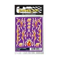 PINE CAR 4008... BLAZIN'FLAMES DRY TRANSFER